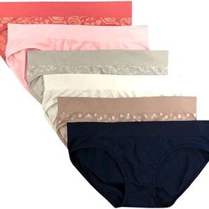Secret Treasures Assorted Prints & Solids 6 Pair Seamless Bikini Panties - 3XG